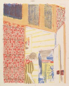 Interior with Pink Wallpaper III (from the series Landscapes and Interiors) by Edouard Vuillard